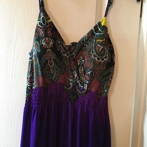 Beautiful purple jersey maxi dress
